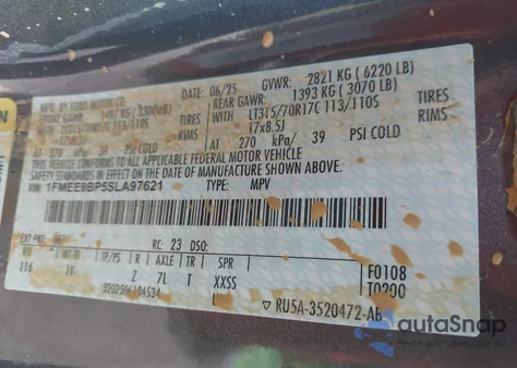 2025 Ford Bronco Badlands z USA, uszkodzony, nr VIN 1FMEE9BP5SLA97621